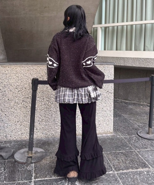 Candy Stripper（キャンディストリッパー）の「DECORATE RIBBON FLARE パンツ（その他パンツ・レディース・ブラック/アイボリー/ラベンダー/ピンク・FREE）」の15枚目の写真