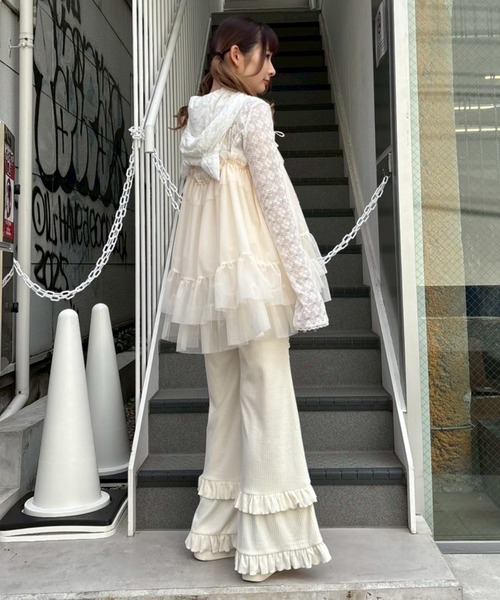 Candy Stripper（キャンディストリッパー）の「DECORATE RIBBON FLARE パンツ（その他パンツ・レディース・ブラック/アイボリー/ラベンダー/ピンク・FREE）」の21枚目の写真