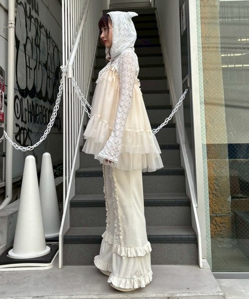 Candy Stripper（キャンディストリッパー）の「DECORATE RIBBON FLARE パンツ（その他パンツ・レディース・ブラック/アイボリー/ラベンダー/ピンク・FREE）」の20枚目の写真