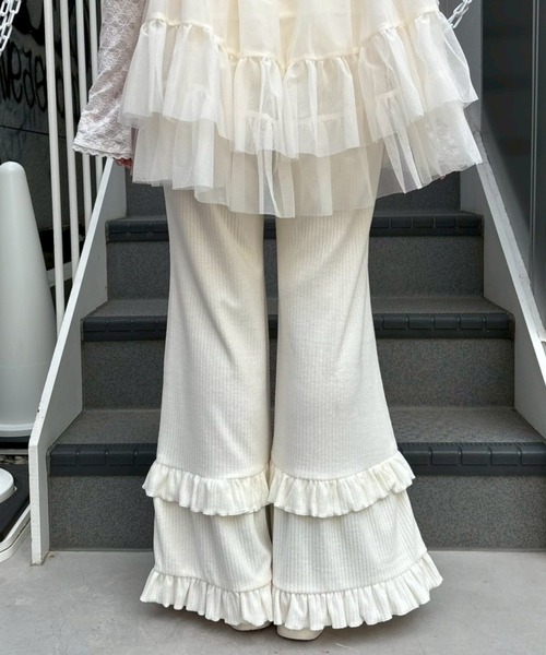 Candy Stripper（キャンディストリッパー）の「DECORATE RIBBON FLARE パンツ（その他パンツ・レディース・ブラック/アイボリー/ラベンダー/ピンク・FREE）」の22枚目の写真