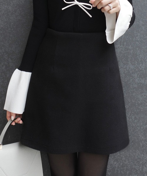 ウールライクミニスカパン（裏地無し）（スカート）｜JUNOAH（ジュノア