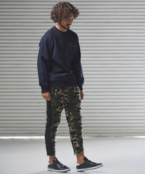 1minute 1second（ワンミニットワンセカンド）の「msw1781-12oz heavy weight sweatshirt with cursive embroidery トレーナー(1M25F260)（スウェット・メンズ・ネイビー/アッシュ/ブラック・XL/L/M/S）」の22枚目の写真