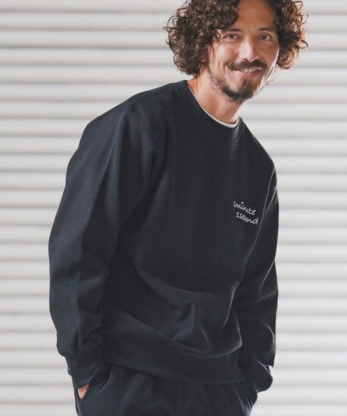 1minute 1second（ワンミニットワンセカンド）の「msw1781-12oz heavy weight sweatshirt with cursive embroidery トレーナー(1M25F260)（スウェット・メンズ・ネイビー/アッシュ/ブラック・XL/L/M/S）」の21枚目の写真