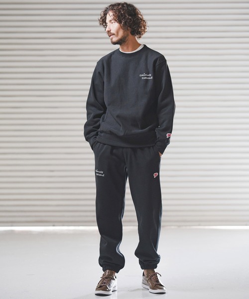 1minute 1second（ワンミニットワンセカンド）の「msw1781-12oz heavy weight sweatshirt with cursive embroidery トレーナー(1M25F260)（スウェット・メンズ・ネイビー/アッシュ/ブラック・XL/L/M/S）」の10枚目の写真