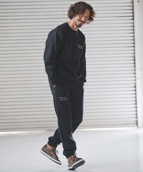 1minute 1second（ワンミニットワンセカンド）の「msw1781-12oz heavy weight sweatshirt with cursive embroidery トレーナー(1M25F260)（スウェット・メンズ・ネイビー/アッシュ/ブラック・XL/L/M/S）」の11枚目の写真