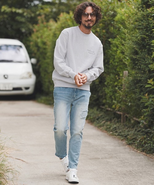 1minute 1second（ワンミニットワンセカンド）の「msw1781-12oz heavy weight sweatshirt with cursive embroidery トレーナー(1M25F260)（スウェット・メンズ・ネイビー/アッシュ/ブラック・XL/L/M/S）」の16枚目の写真