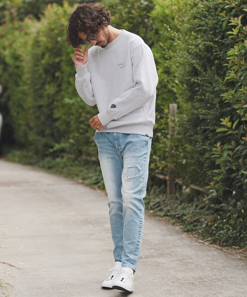 1minute 1second（ワンミニットワンセカンド）の「msw1781-12oz heavy weight sweatshirt with cursive embroidery トレーナー(1M25F260)（スウェット・メンズ・ネイビー/アッシュ/ブラック・XL/L/M/S）」の15枚目の写真