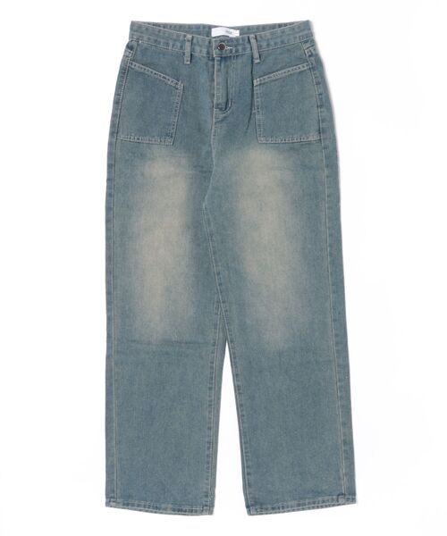 urge：（アージコロン ）の「【URGE：】ハイウエスト ストレート デニム（デニムパンツ・レディース・ネイビー・SMALL/MEDIUM/LARGE/X-LARGE）」の5枚目の写真