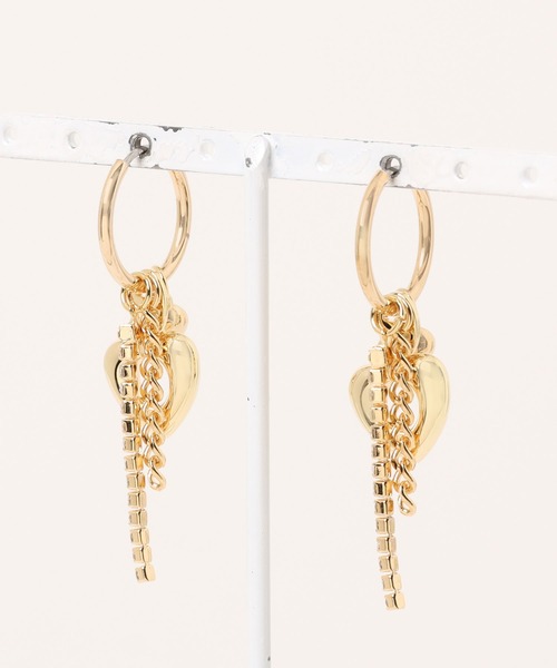 jouetie（ジュエティ）の「ビジューハートピアス（ピアス（両耳用）・レディース・ゴールド/シルバー・FREE）」の7枚目の写真