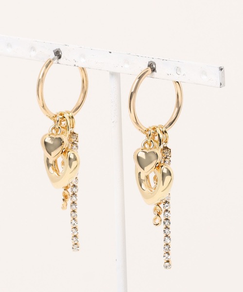 jouetie（ジュエティ）の「ビジューハートピアス（ピアス（両耳用）・レディース・ゴールド/シルバー・FREE）」の6枚目の写真