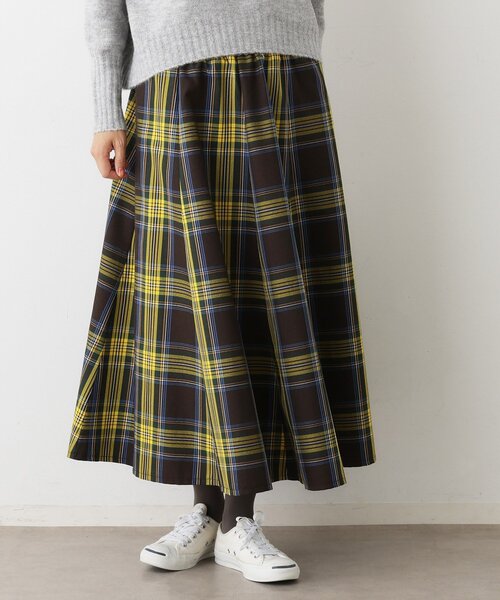 Dessin（デッサン）の「【洗える・ウエストゴム】チェック柄フレアスカート（スカート・レディース・ブラック系2/ブラウン系3/パープル系その他・00/01/02/03）」の16枚目の写真