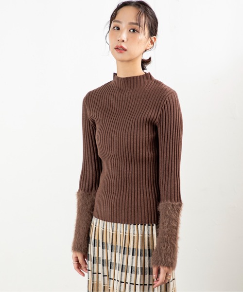 MILLION CARATS（ミリオンカラッツ）の「フェザースリーブニット（ニット/セーター・レディース・ライトグレー/ブラウン/ブラック・FREE）」の18枚目の写真