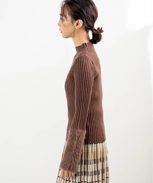 MILLION CARATS（ミリオンカラッツ）の「フェザースリーブニット（ニット/セーター・レディース・ライトグレー/ブラウン/ブラック・FREE）」の19枚目の写真