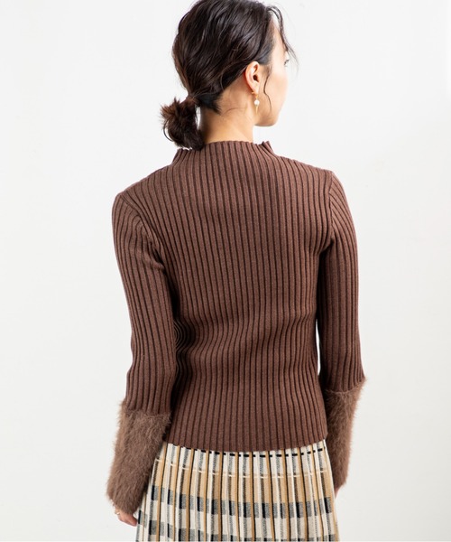 MILLION CARATS（ミリオンカラッツ）の「フェザースリーブニット（ニット/セーター・レディース・ライトグレー/ブラウン/ブラック・FREE）」の20枚目の写真