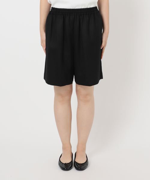 IENA ウォッシャブルウールショートパンツ ブラック 追加4》ウォッシャブルウールショートパンツ（その他パンツ）｜IENA
