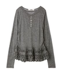 FURFUR | 裾フリルジャージートップス(Tシャツ/カットソー)