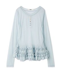 FURFUR | 裾フリルジャージートップス(Tシャツ/カットソー)