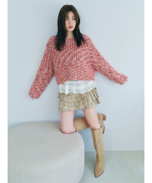 FURFUR（ファーファー）の「裾フリルジャージートップス（Tシャツ/カットソー・レディース・その他/グレー/ホワイト/ライトブルー・F）」の8枚目の写真