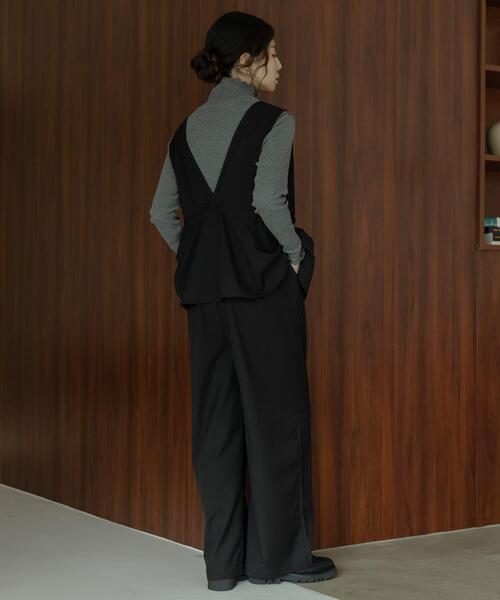 URBAN RESEARCH Sonny Label（アーバンリサーチサニーレーベル）の「ペプラムオールインワン（その他パンツ・レディース・ブラック/グレー・36/38）」の7枚目の写真