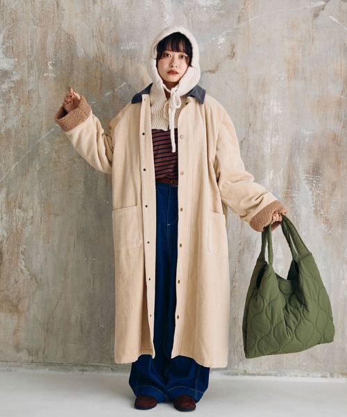 コーデュロイバルカラーコート（ステンカラーコート）｜Crisp