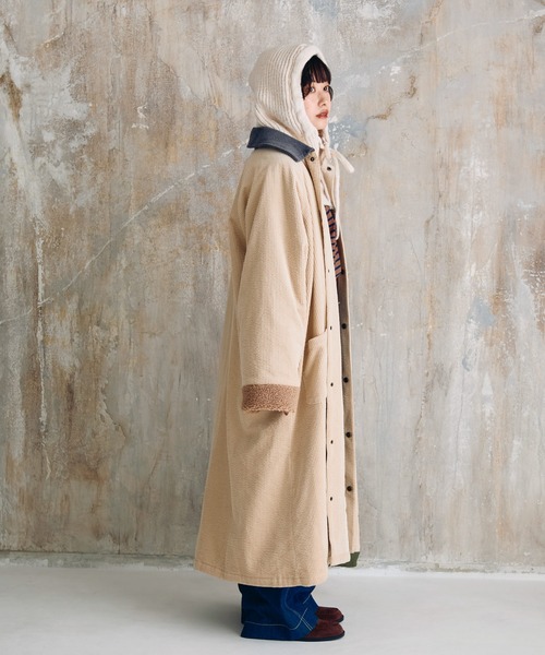 セール】コーデュロイバルカラーコート（ステンカラーコート）｜Crisp