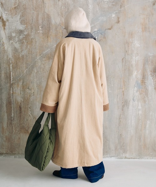 セール】コーデュロイバルカラーコート（ステンカラーコート）｜Crisp