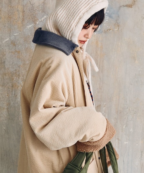 セール】コーデュロイバルカラーコート（ステンカラーコート）｜Crisp