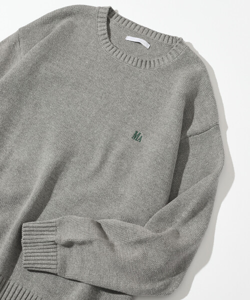 Firsthand(ファーストハンド)の「MA Firsthand/マ ファーストハンド MA ベーシックロゴ刺繍 プルオーバーニット(ニット/セーター・メンズ・ブラック/ブルーグリーン/グレー・M/L)」の6枚目の写真