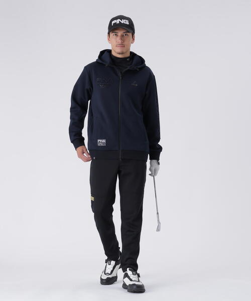 PING(ピン)の「【PING APPAREL】全方向ストレッチRENUキルトダンボールジャージフルジップフーディー <GOLD> (MENS)(スウェット・メンズ・ネイビー/ブラック/ホワイト・M/LL1/S/L/LL)」の5枚目の写真