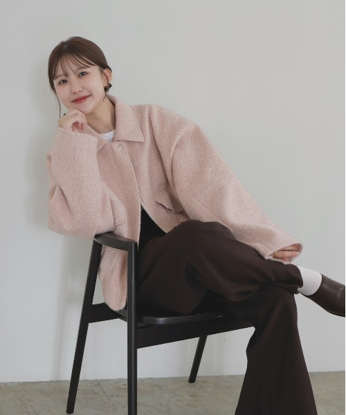 ayu × LIAN】ステンカラーカールシャギーブルゾン（ブルゾン）｜LIAN