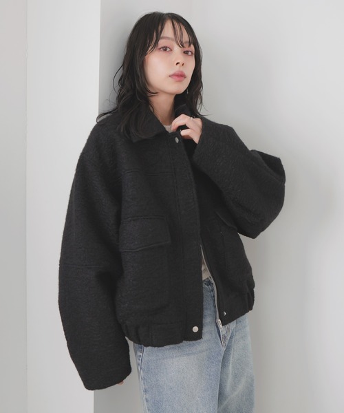 lian ステンカラーカールシャギーブルゾン LIAN（リアン）の「ステンカラーカールシャギーブルゾン（ブルゾン