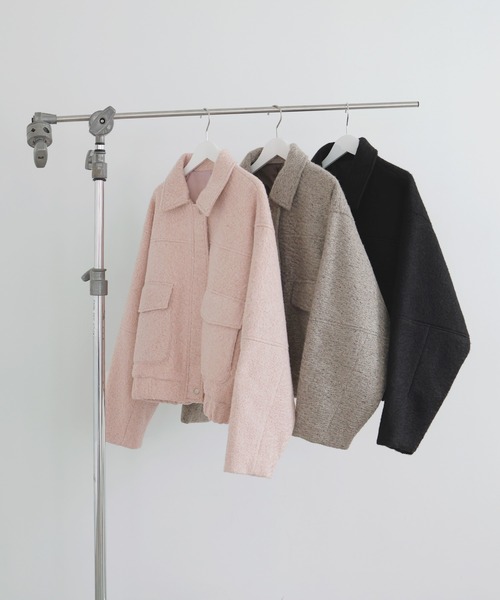 LIAN（リアン）の「【ayu × LIAN】ステンカラーカールシャギーブルゾン