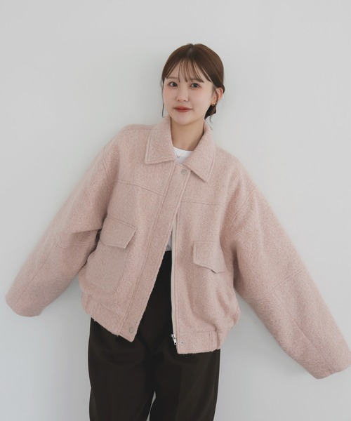 ayu×LIAN ステンカラーカールシャギーブルゾン ayu × LIAN】ステンカラーカールシャギーブルゾン（ブルゾン）｜LIAN