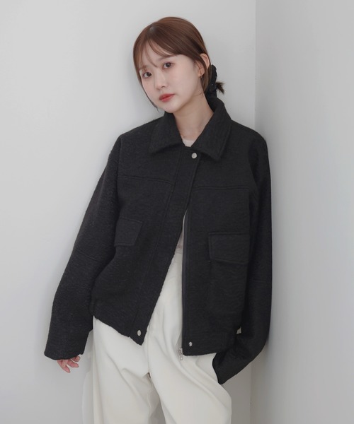ayu × LIAN】ステンカラーカールシャギーブルゾン（ブルゾン）｜LIAN