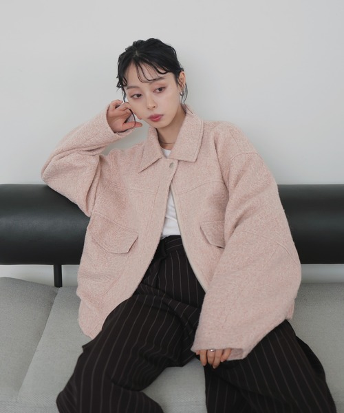 ayu × LIAN】ステンカラーカールシャギーブルゾン（ブルゾン）｜LIAN