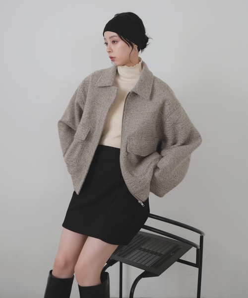 ayu × LIAN】ステンカラーカールシャギーブルゾン（ブルゾン）｜LIAN