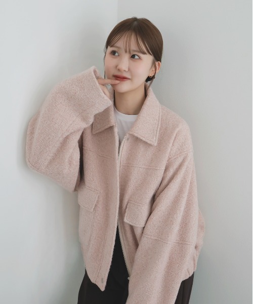 ayu × LIAN】ステンカラーカールシャギーブルゾン（ブルゾン）｜LIAN