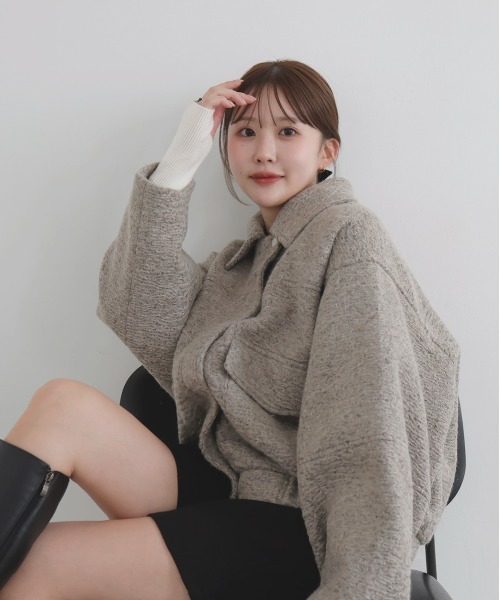 ayu × LIAN】ステンカラーカールシャギーブルゾン（ブルゾン）｜LIAN