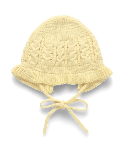 ベビー】フリル付ボンネット（ニットキャップ/ビーニー）｜branshes