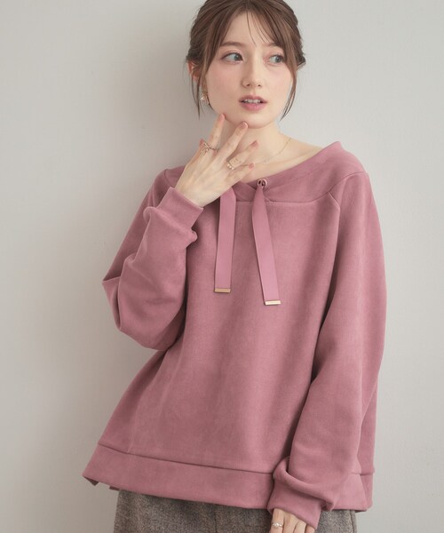 couture brooch（クチュールブローチ）の「スエードダンボールプルオーバー（Tシャツ/カットソー・レディース・アイボリー/ベビーピンク・38/40）」の2枚目の写真