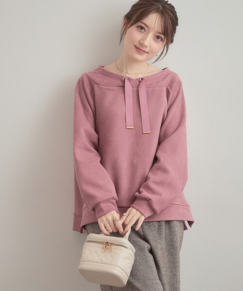 couture brooch（クチュールブローチ）の「スエードダンボールプルオーバー（Tシャツ/カットソー・レディース・アイボリー/ベビーピンク・38/40）」の12枚目の写真