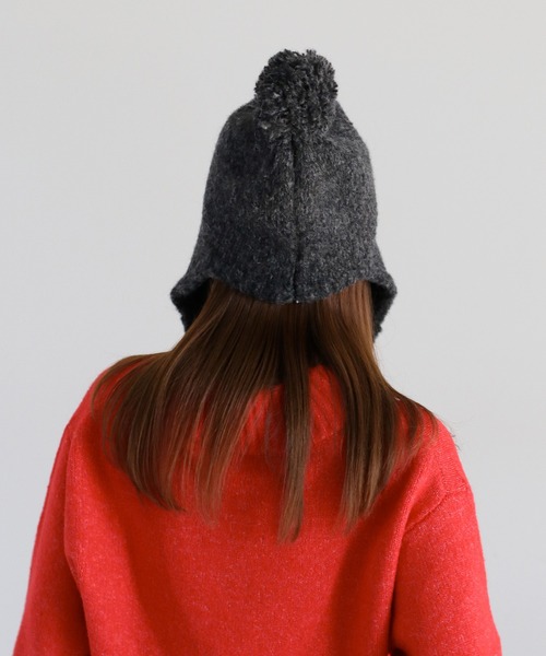 cepo(セポ)の「ポンポンニット(ニットキャップ/ビーニー・レディース・ブラック/グレー・FREE)」の14枚目の写真