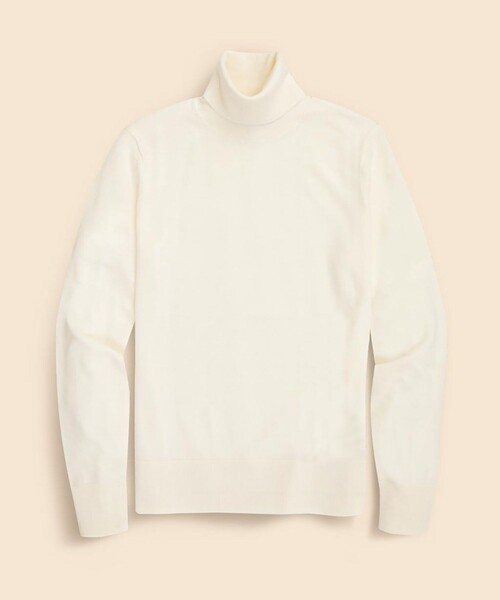 BROOKS BROTHERS（ブルックスブラザーズ）の「メリノウール　タートルネックセーター（ニット/セーター・レディース・アイボリー/ダークグリーン/レッド・MEDIUM/SMALL/LARGE/X-SMALL）」の6枚目の写真