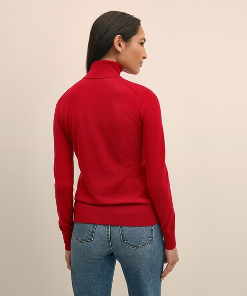 BROOKS BROTHERS（ブルックスブラザーズ）の「メリノウール　タートルネックセーター（ニット/セーター・レディース・アイボリー/ダークグリーン/レッド・MEDIUM/SMALL/LARGE/X-SMALL）」の7枚目の写真