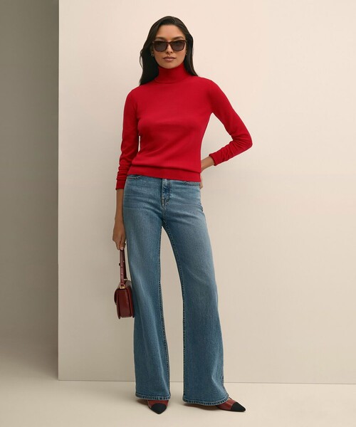 BROOKS BROTHERS（ブルックスブラザーズ）の「メリノウール　タートルネックセーター（ニット/セーター・レディース・アイボリー/ダークグリーン/レッド・MEDIUM/SMALL/LARGE/X-SMALL）」の8枚目の写真