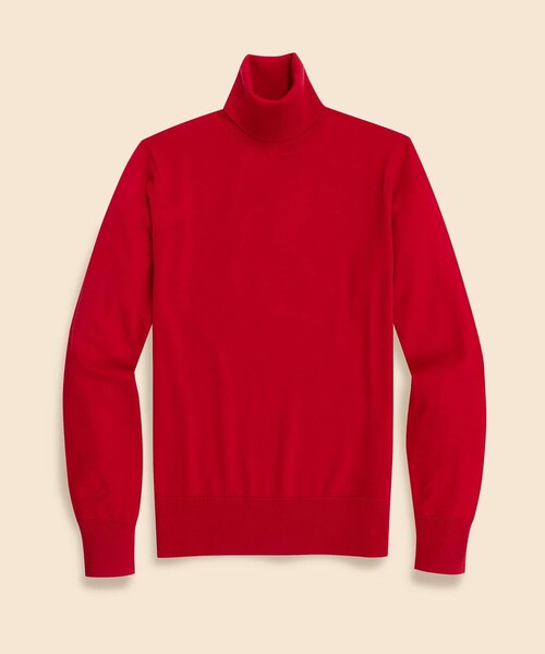 BROOKS BROTHERS（ブルックスブラザーズ）の「メリノウール　タートルネックセーター（ニット/セーター・レディース・アイボリー/ダークグリーン/レッド・MEDIUM/SMALL/LARGE/X-SMALL）」の4枚目の写真