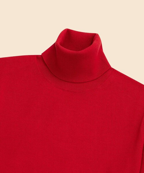 BROOKS BROTHERS（ブルックスブラザーズ）の「メリノウール　タートルネックセーター（ニット/セーター・レディース・アイボリー/ダークグリーン/レッド・MEDIUM/SMALL/LARGE/X-SMALL）」の5枚目の写真