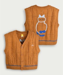 moimoln（モイモルン）の「キャットカラーニットベスト（ベスト・キッズ）」