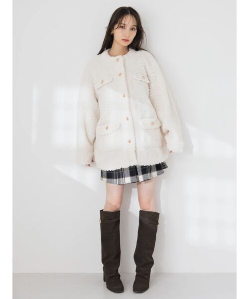 dazzlin（ダズリン）の「ビットマークフレアミニスカート（スカート・レディース・ブラック/アイボリー/レッド・SMALL/MEDIUM）」の6枚目の写真