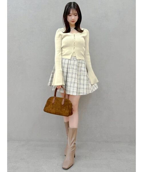 dazzlin（ダズリン）の「ビットマークフレアミニスカート（スカート・レディース・ブラック/アイボリー/レッド・SMALL/MEDIUM）」の12枚目の写真